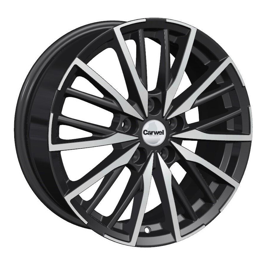 CARWEL АГМА 1719 (KAROQ) ABT 7x17/5x112 ET45 D57.1 Черный глянцевый с полированной лицевой частью