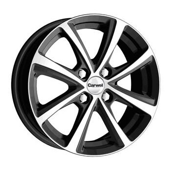 CARWEL АКУШ AB 6x15/4x98 ET35 D58.6 Черный глянцевый с полированной лицевой частью