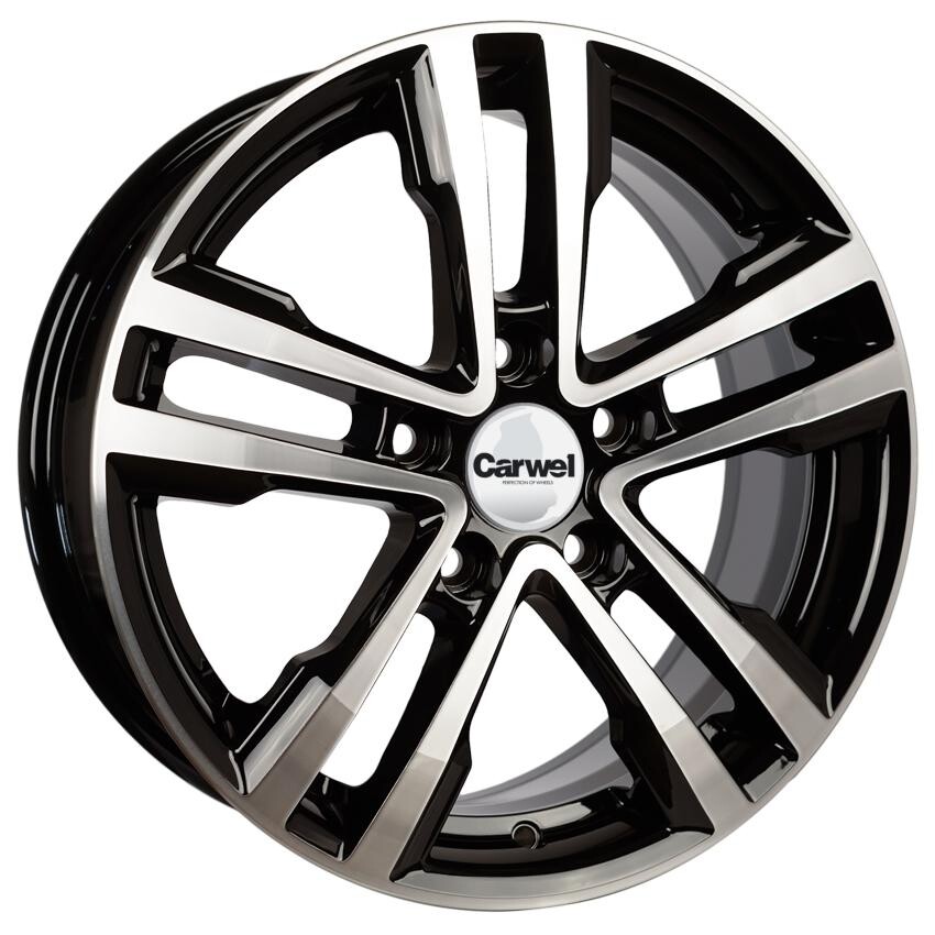 CARWEL АЛЛАКИ 197 AB 6.5x16/5x112 ET38 D66.6 Черный глянцевый с полированной лицевой частью