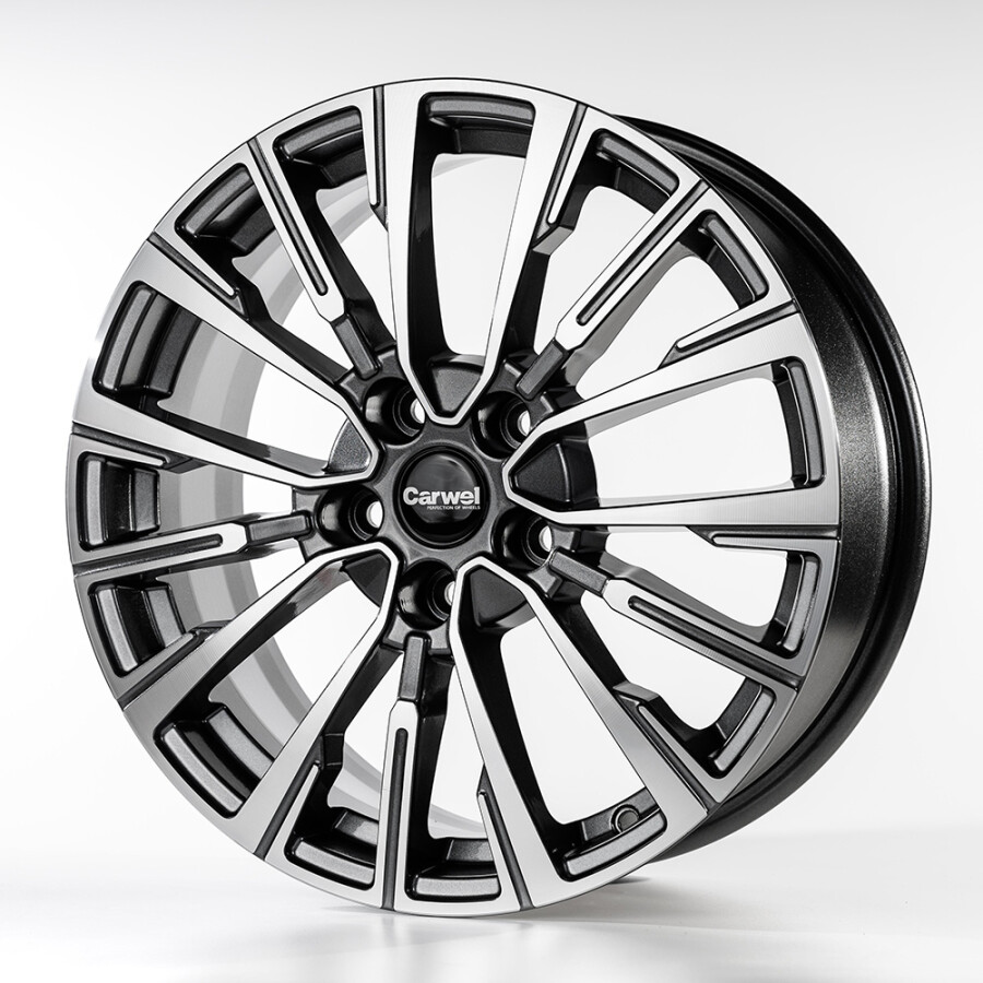 CARWEL БАЗАН 1720 (CHERY TIGGO 4/4 PRO/EXEED LX/OMODA C5) AGR 7x17/5x108 ET33 D60.1 Серый с полированной лицевой частью