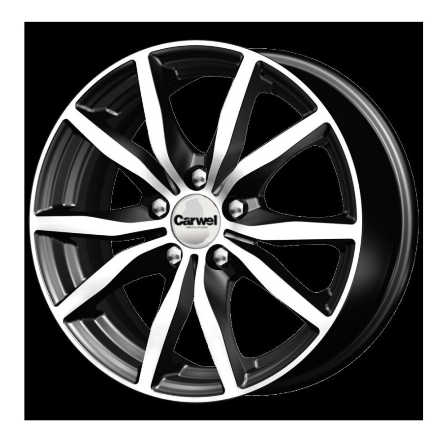 CARWEL БЕКАН 57 (126) AB 6.5x15/5x114.3 ET35 D67.1 Черный глянцевый с полированной лицевой частью