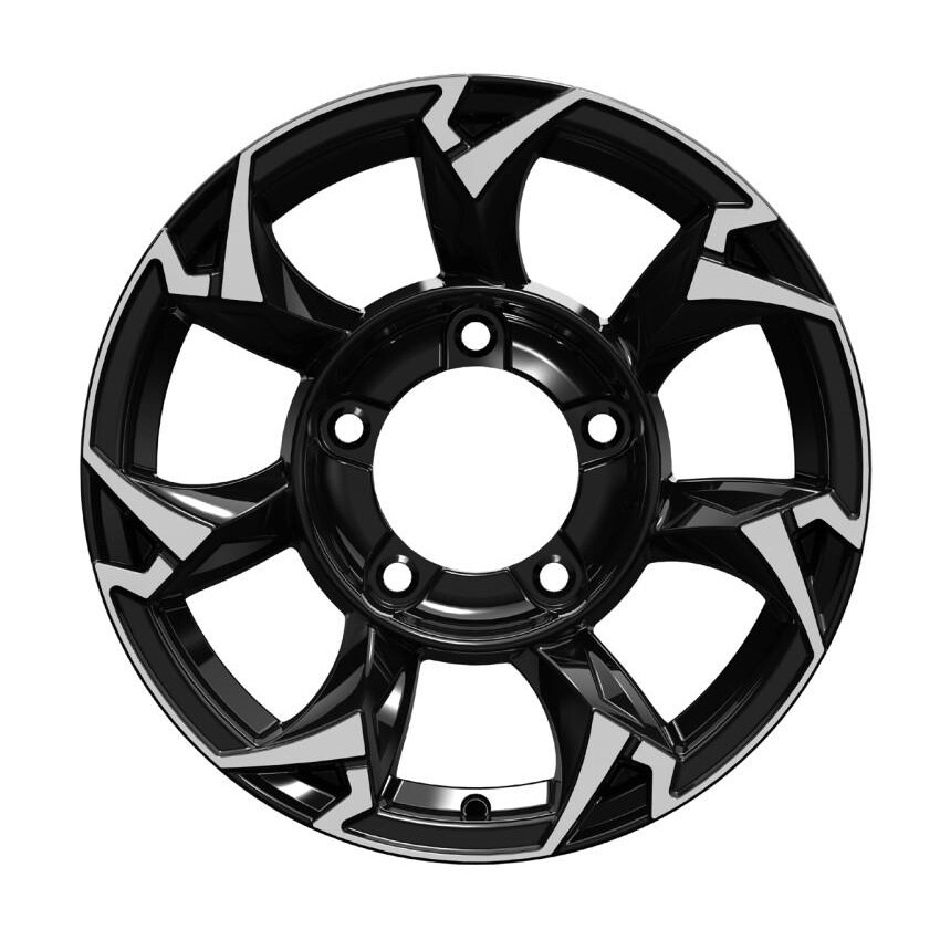 CARWEL ГУРОН 1505 (SUZUKI JIMNY) ABT 5.5x15/5x139.7 ET5 D108.1 Черный глянцевый с полированной лицевой частью
