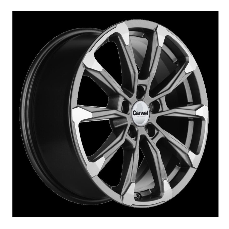 CARWEL ИШИМ 1808 AGR 7.5x18/5x114.3 ET37 D66.5 Серый с полированной лицевой частью