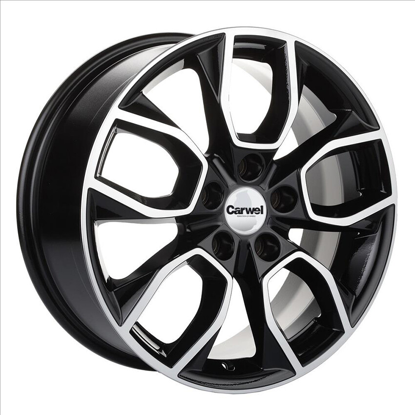 CARWEL ХАНГА 1713 (CX-5) ABT 7x17/5x114.3 ET45 D67.1 Черный глянцевый с полированной лицевой частью