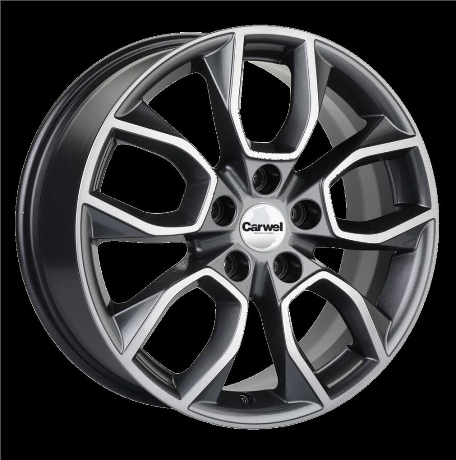 CARWEL ХАНГА 1713 (KAROQ/TIGUAN) AGR 7x17/5x114.3 ET48.5 D67.1 Серый с полированной лицевой частью