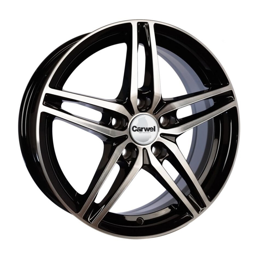 CARWEL ХУММИ 219 AB 6.5x16/5x114.3 ET45 D54.1 Черный глянцевый с полированной лицевой частью CARWEL ХУММИ 219 AB 6.5x16/5x114.3 ET45 D54.1 Черный глянцевый с полированной лицевой частью