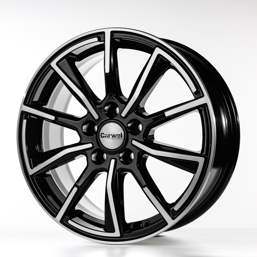 CARWEL ЛАБАЗ AB 6.5x16/5x105 ET38 D56.6 Черный глянцевый с полированной лицевой частью