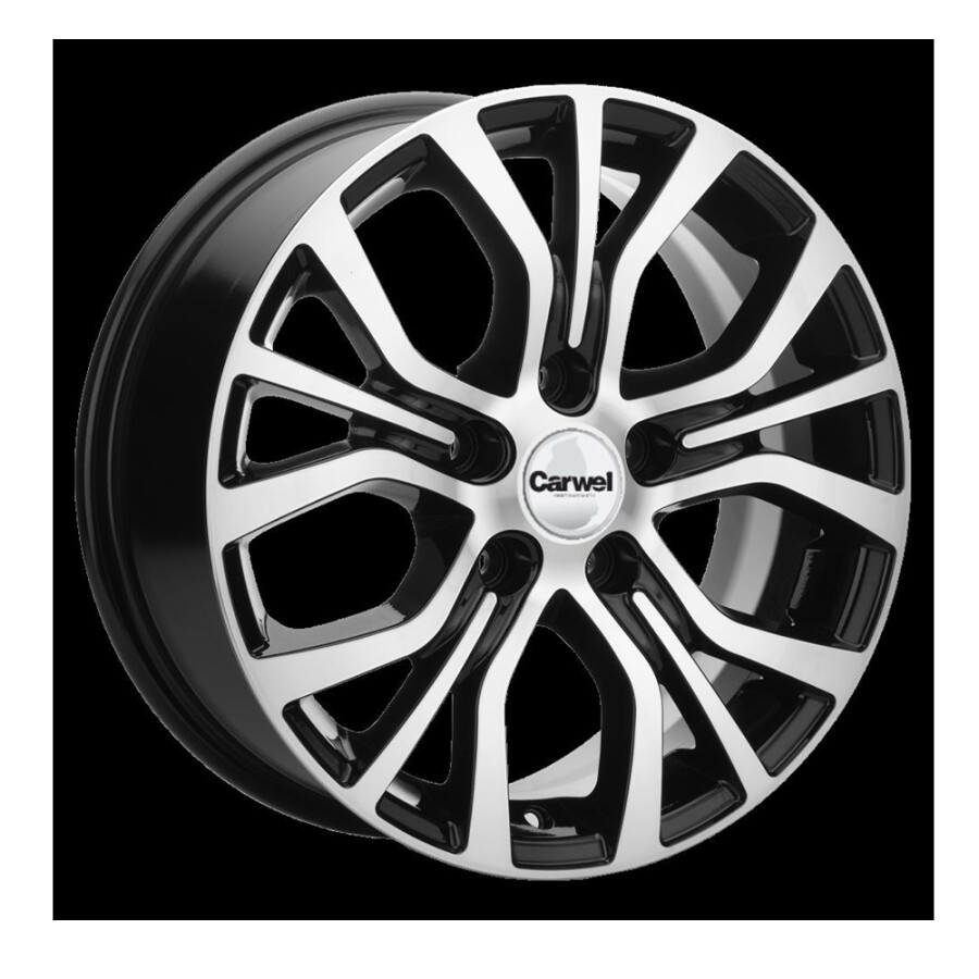 CARWEL ЛУМ 1608 (GRAND VITARA) ABT 6.5x16/5x114.3 ET45 D60.1 Черный глянцевый с полированной лицевой частью
