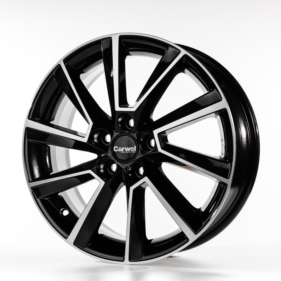 CARWEL САТУРН 1507 ABT 6x15/5x100 ET40 D57.1 Черный глянцевый с полированной лицевой частью CARWEL САТУРН 1507 ABT 6x15/5x100 ET40 D57.1 Черный глянцевый с полированной лицевой частью