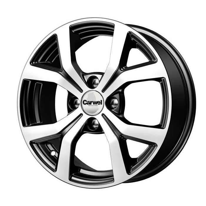 CARWEL ТАИР 147(137) AB 6x15/4x100 ET45 D54.1 Черный глянцевый с полированной лицевой частью