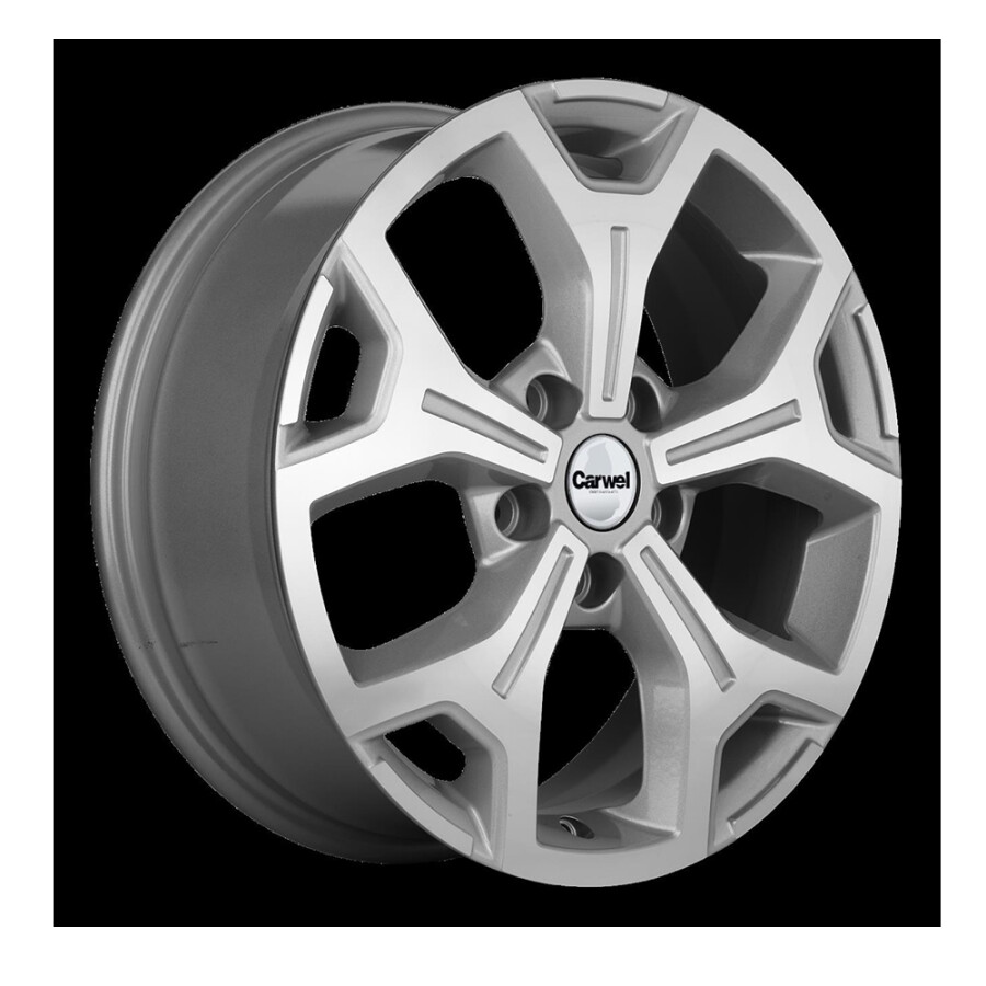 CARWEL ТАЛКАС 1710 AST 6.5x17/5x114.3 ET40 D64.1 Серебристый с полированной лицевой частью