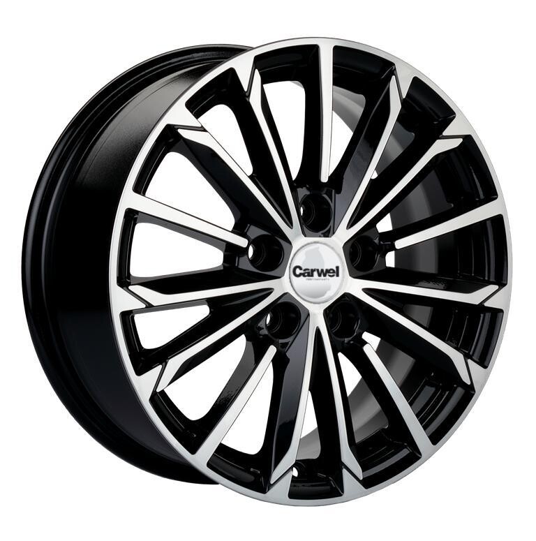 CARWEL ТЕВРИЗ 1611 ABT 6.5x16/5x114.3 ET45 D54.1 Черный глянцевый с полированной лицевой частью
