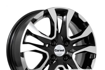 CARWEL ТОБОЛ 1503 (RIO SOLARIS) ABT 6x15/4x98 ET36 D58.5 Черный глянцевый с полированной лицевой частью