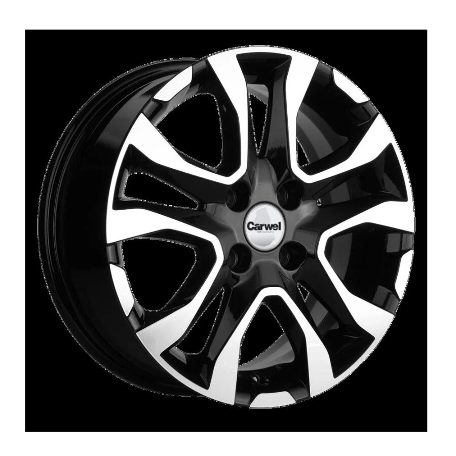 CARWEL ТОБОЛ 1503 (VESTA) ABT 6x15/4x100 ET50 D60.1 Черный глянцевый с полированной лицевой частью CARWEL ТОБОЛ 1503 (VESTA) ABT 6x15/4x100 ET50 D60.1 Черный глянцевый с полированной лицевой частью
