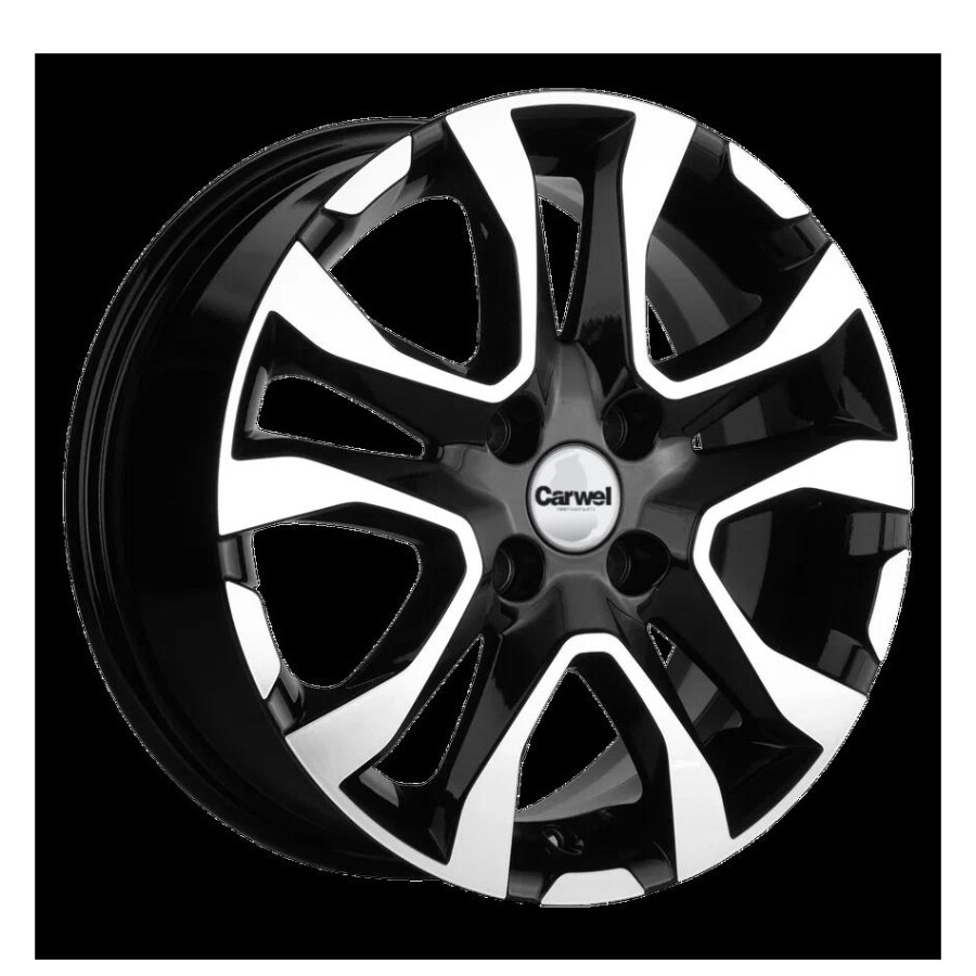 CARWEL ТОБОЛ 1503 (X-RAY/ LOGAN) ABT 6x15/4x100 ET40 D60.1 Черный глянцевый с полированной лицевой частью