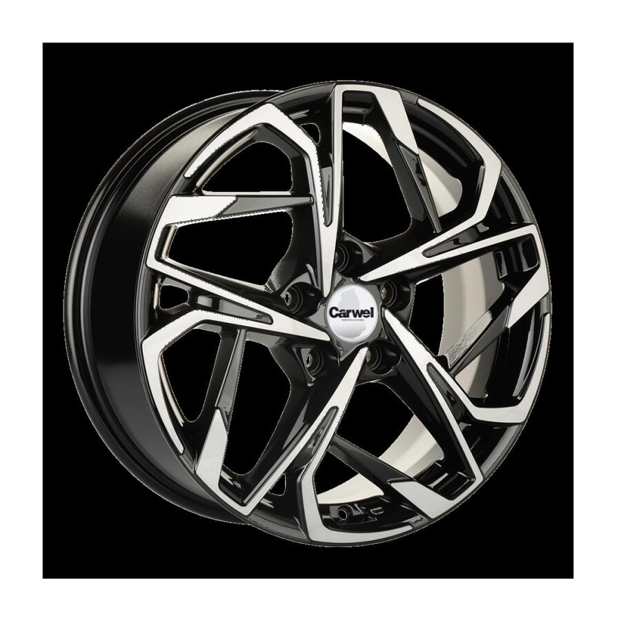 CARWEL ЦАГАН 1716 (CHERY TIGGO 7 PRO) ABT 7x17/5x108 ET40 D60.1 Черный глянцевый с полированной лицевой частью