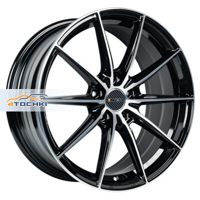 INCH FA8533 8x18/5x112 ET30 D66.6 Gloss Black Machined Face