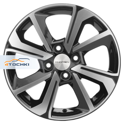 Khomen Wheels KHW1501 (Cobalt) 6x15/4x100 ET39 D56.6 Black-FP