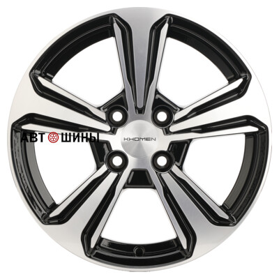 Khomen Wheels KHW1502 (Vesta) 6x15/4x100 ET50 D60.1 Black-FP