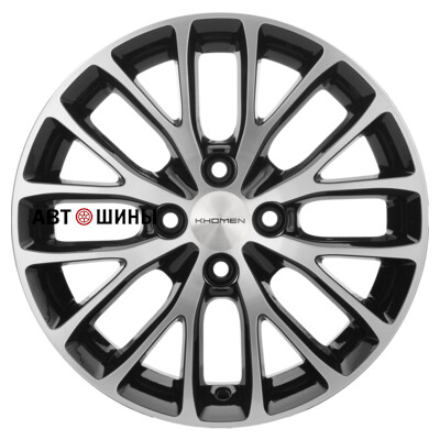 Khomen Wheels KHW1506 (Rio/Solaris) 6x15/4x100 ET46 D54.1 Black-FP Khomen Wheels KHW1506 (Rio/Solaris) 6x15/4x100 ET46 D54.1 Black-FP