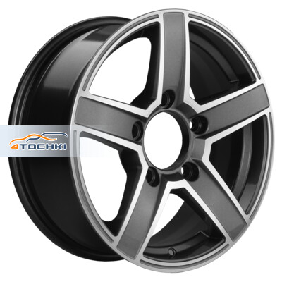 Khomen Wheels KHW1614 (Niva 4x4 Bronto) 6.5x16/5x139.7 ET35 D98.5 Gray-FP Khomen Wheels KHW1614 (Niva 4x4 Bronto) 6.5x16/5x139.7 ET35 D98.5 Gray-FP