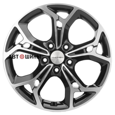 Khomen Wheels KHW1702 (Teana/X-trail) 7x17/5x114.3 ET45 D66.1 Black-FP