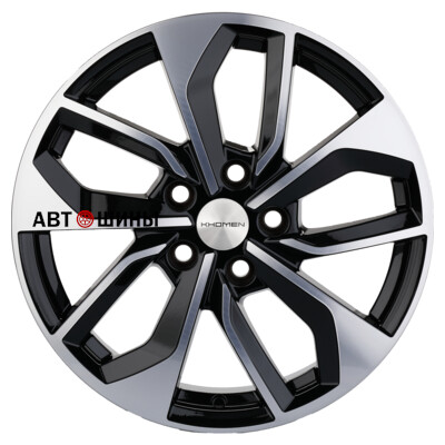 Khomen Wheels KHW1703 (Kodiaq/Tiguan) 7x17/5x112 ET40 D57.1 Black-FP