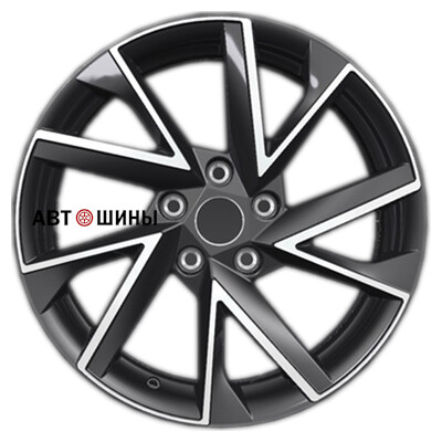 Khomen Wheels KHW1714 (Karoq) 7x17/5x112 ET45 D57.1 Black-FP