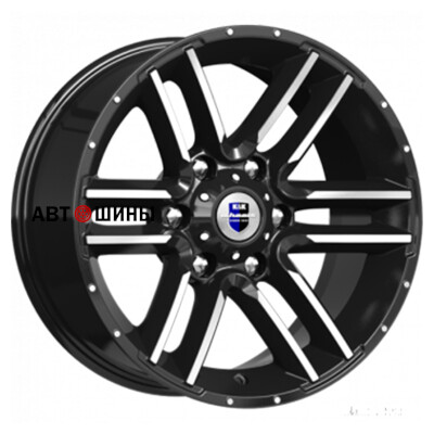 КиК Алгама (КС762) 8x17/6x139.7 ET-10 D106.1 Алмаз черный