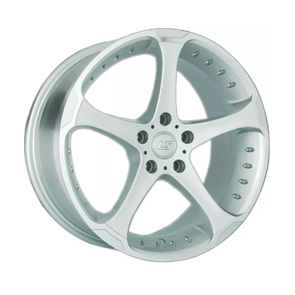 LS 358 SL 8x18/5x114.3 ET45 D73.1 Серебристый с полированным ободом