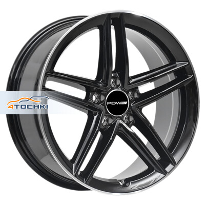 PDW FF2127 7.5x18/5x112 ET35 D66.56 Gloss Black Machine Edge