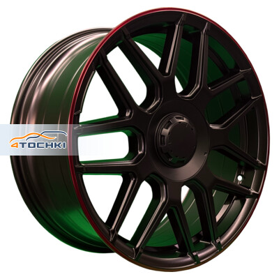 PDW L5424 8.5x19/5x130 ET38 D66.6 Satin Black Red Lip
