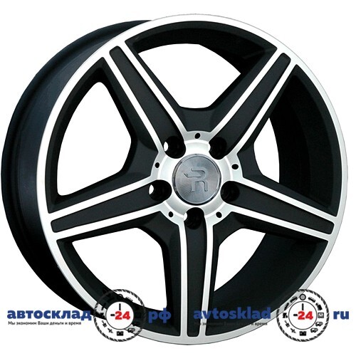 REPLAY MR64 MBF 7.5x17/5x112 ET47 D66.6 Черный матовый с полированной лицевой частью