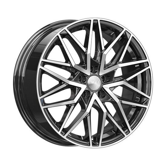 Скад SKAD АЗИМУТ АЛМАЗ 7x17/5x100 ET38 D57.1 Черный глянцевый с полированной лицевой частью